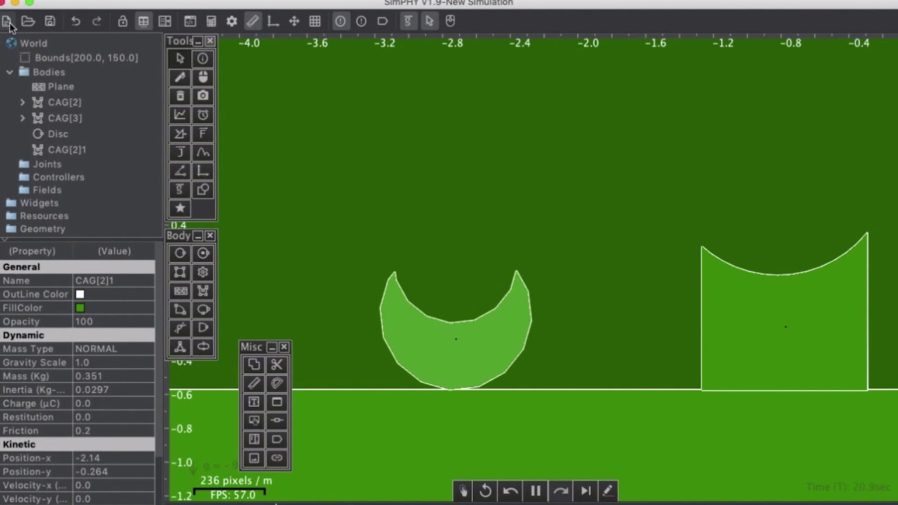 How to create complex bodies in Simphy - YouTube