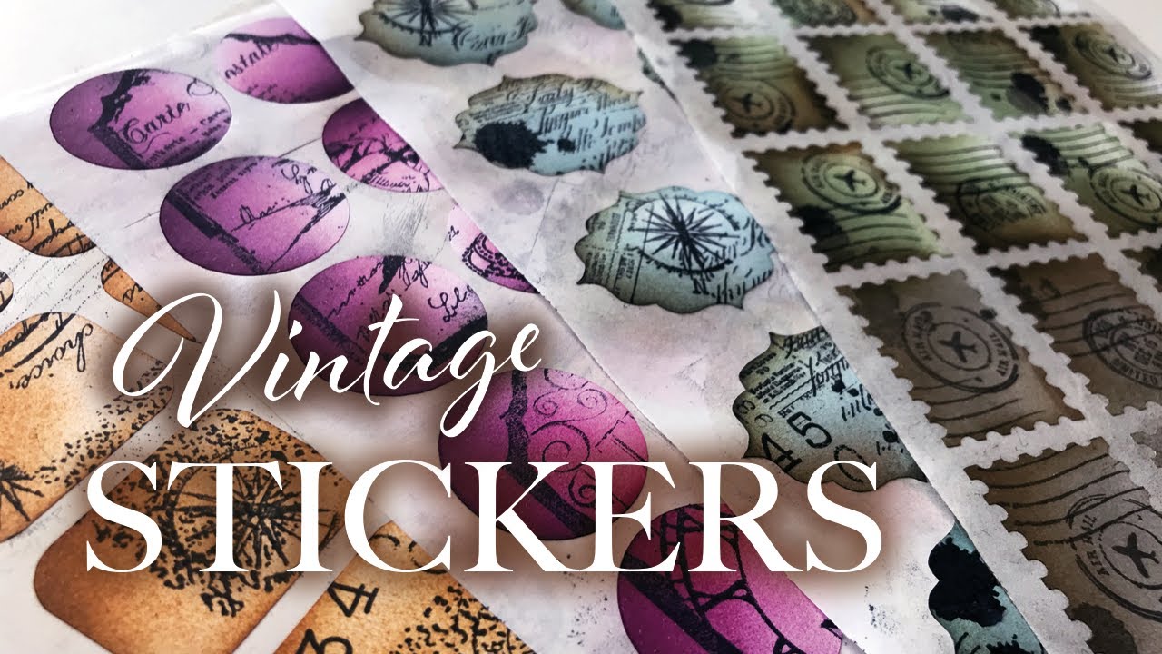 How to make Vintage style stickers, Easy steps 