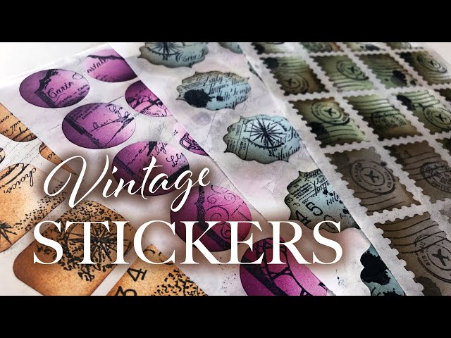 How to make vintage stickers - DIY 