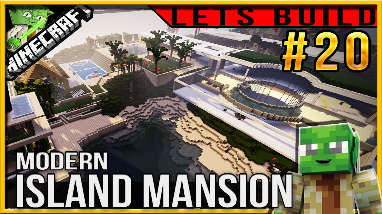 Minecraft 1.9 Modern Island Mansion Let's Build E20 - YouTube