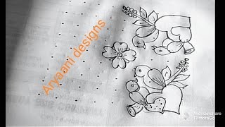 @Aryaanidesigns creative rangolies/Love birds/9-9 straight dots/New series-1