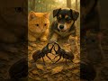 Realistic Beetle Wrestling 🪲 Cat and Dog React! #animalanimation #cat #catandmousegame #cutepets