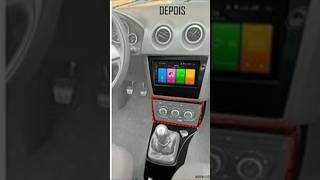Moldura 2 din de 7 polegadas para o Celta e Prisma