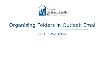 Organizing folders in Outlook Email