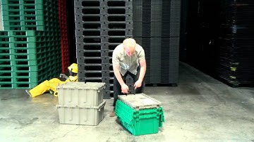 Attached Lid Containers - Nestable Stackable Storage - TranPak