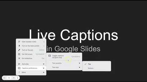 Live Captions in Google Slides