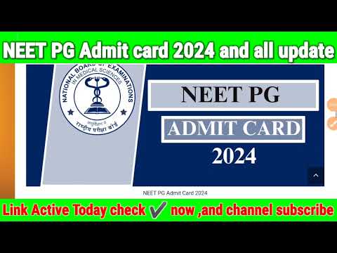 NEET PG admit