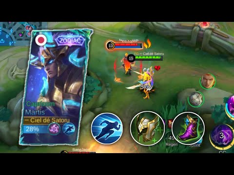 REVIEW ZODIAK MARTIS REVAMP SEKALIAN COBA BUILD MARTIS EXP SPEL SPIRNT - MOBILE LEGENDS BANG BANG