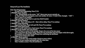Ademco 5816 Sensor Training