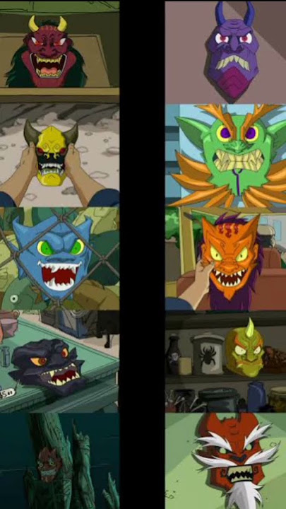 How masks seperated in Jackiechan adventures animatedseries