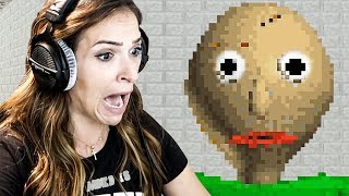 MOM PLAYS BALDI'S BASICS!! (Big Mistake)