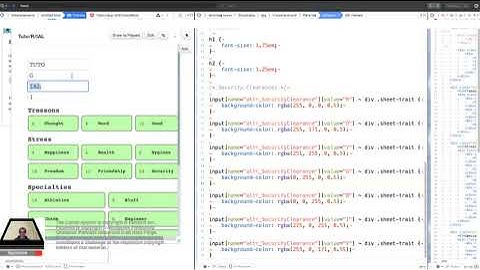 Develop Character - PT2 coding a Roll20 Character Sheet - Live Stream