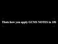 GCMS notes | caips notes