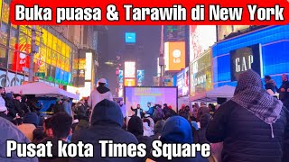 Ribuan Muslim di Amerika | Sholat Tarawih di New York Times Square