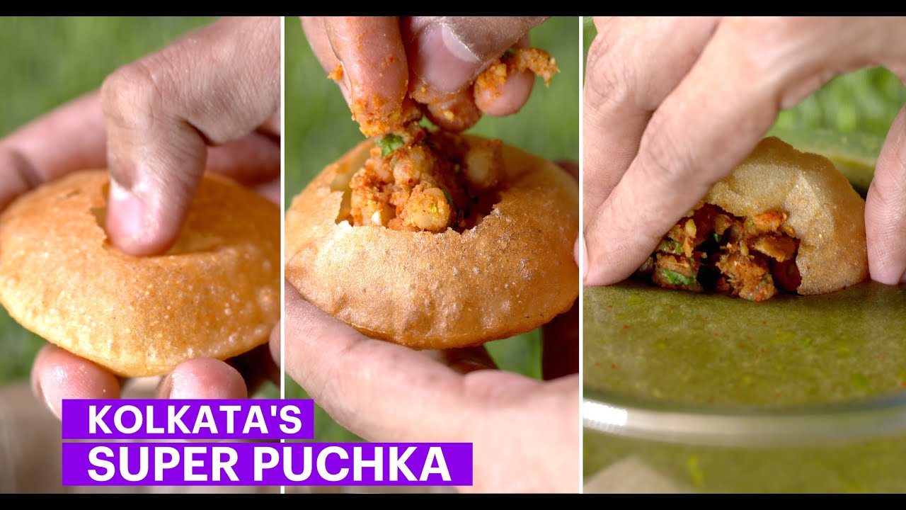 Calcutta Street Style Phuchka |NO Maida Puchka Papri - Fuchka Alu Makha, Tok Jol | Kolkata Pani Puri | India Food Network