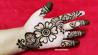 Diwali Special Mehndi Design for beginners by HeenaArtistica // Simple and Easy Mehndi Design//Heena