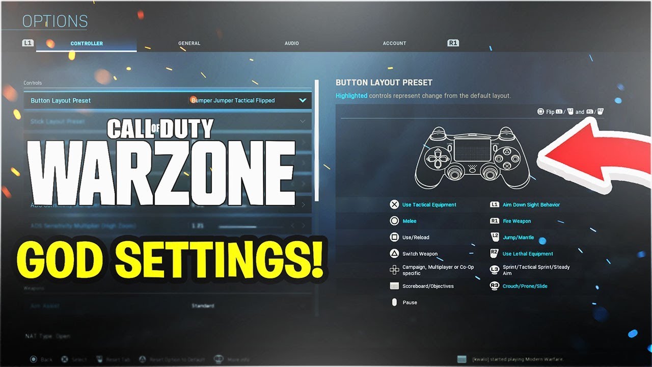 Call Of Duty Warzone Best Controller Settings And Audio Settings For Victory Mw Update 1 17 Patch Youtube