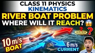 🚤 River Boat Problem Numerical Solution in Nepali | Class 11 Physics Kinematics | NEB Physics