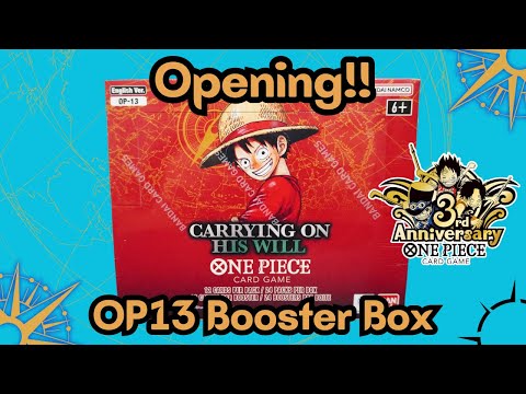 One Piece TCG OP-13 Carrying On His Will Booster Box Opening & Unboxing! | One Piece Card Game - YouTube One Piece TCG OP-13 Carrying On His Will Booster Box Opening & Unboxing! | One Piece Card Game - YouTube