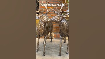 Cặp tuần Lộc bằng đồng #đồđồngnguyễnnghi #đồđồngxưa #phongthuy #trendingshorts #đồcổ