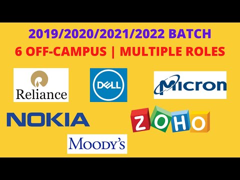 6 Off Campus | 2019-2022 batches | Multiple roles | Apply Now