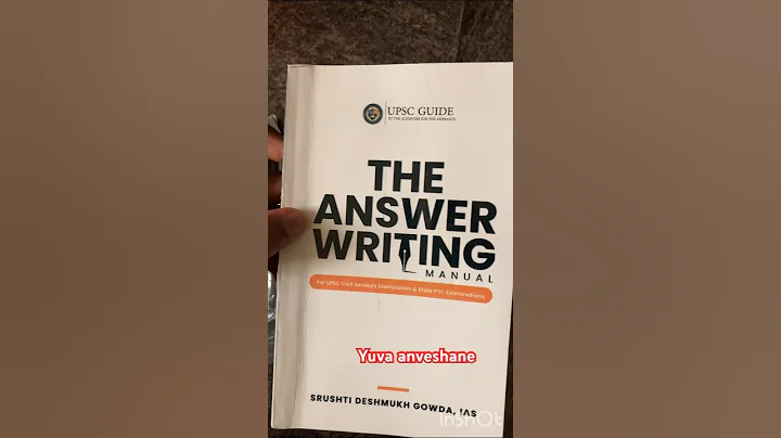 The answer writing manual book by Srushti jayant Deshmukh Gowda #upsc #motivation #civilserviceexam
