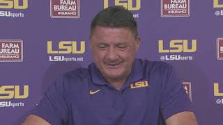 LSU's Ed Orgeron after defeating Florida: “I’m not going to blink til the day I die.”