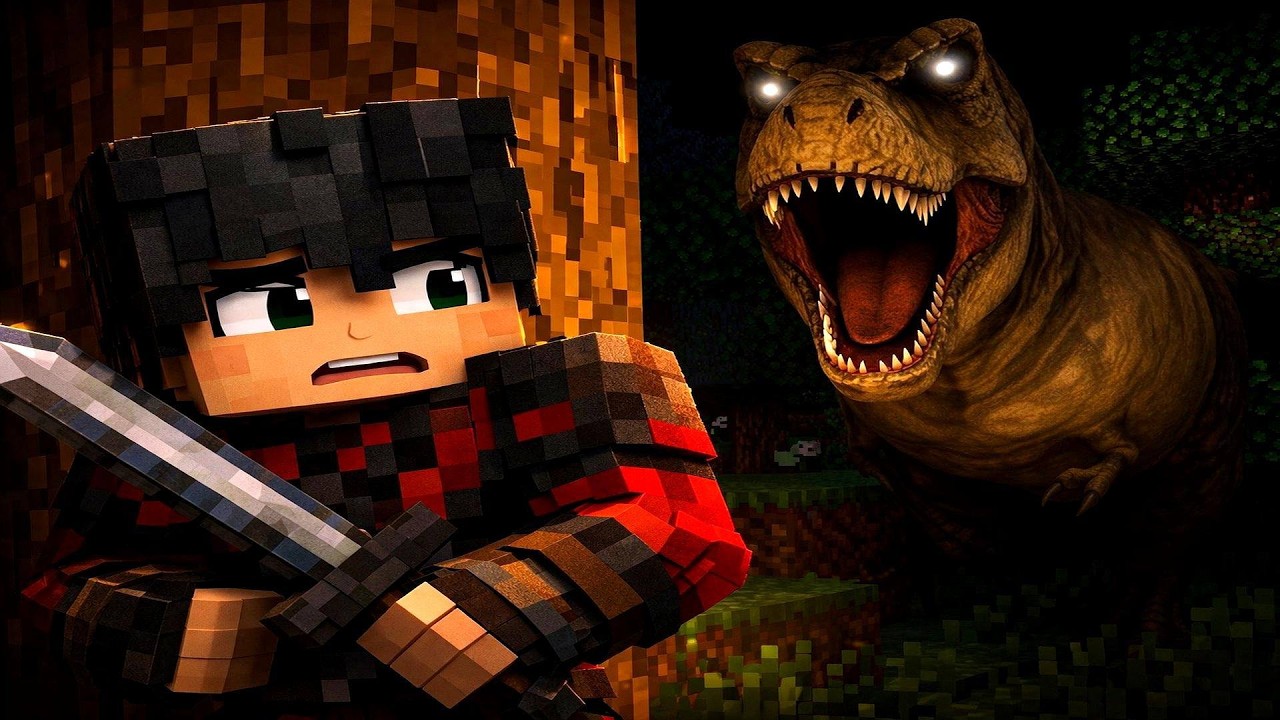 Sobreviví a Dinosaurios de Terror en Minecraft