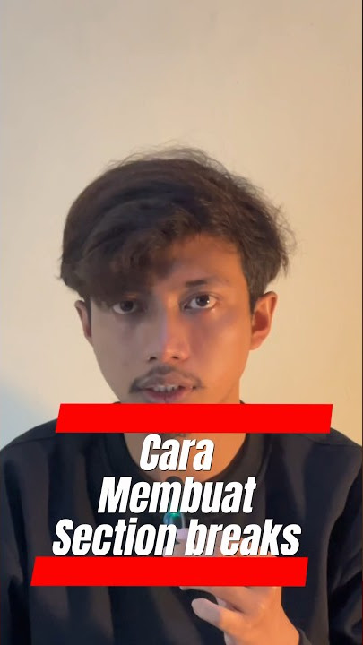 How to separate section breaks in Word