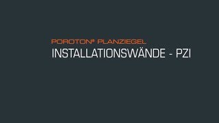 Installationswnde Mit Dem Porotonpziplanziegel