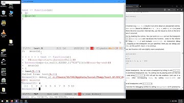 Debugging R code in Emacs Speaks Statistics tracebug mode