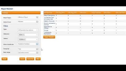 Building Reports: Report Builder - Difference report example