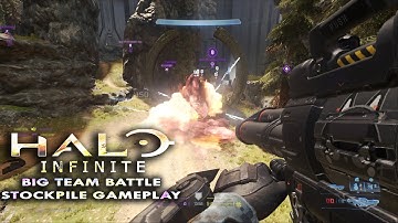 HALO INFINITE Big Team Battle Gameplay (No Commentary) │ 12v12 BTB Stockpile (PC)