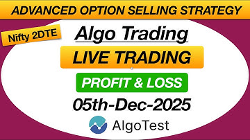 Algotest Option Selling strategy | Nifty 2DTE  Full Day P&L Report #algotest