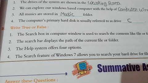 Computer class 5 chapter 2 true and false