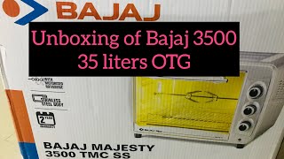 Unboxing of Bajaj Majesty 3500 TMCSS OTG(Oven Toaster Griller) 35 Liters|#shilpathoughts