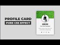 How to Create a Profile Card using HTML and CSS