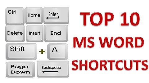TOP 10 MS Word Most Useful Shortcuts  | TOP 10 Microsoft Word Shortcut Keys