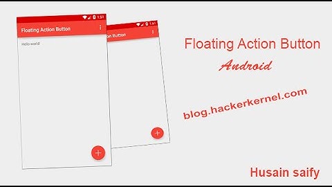 Floating Action Button in Android - 2015 android studio, Material design