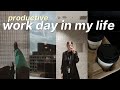 PRODUCTIVE WORK DAY IN MY LIFE || 9-5 day in the life *aesthetic*