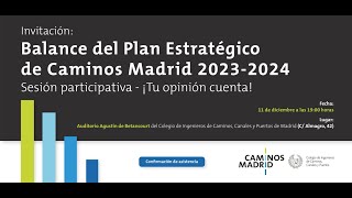Balance del Plan Estratégico de Caminos Madrid 2023-2024