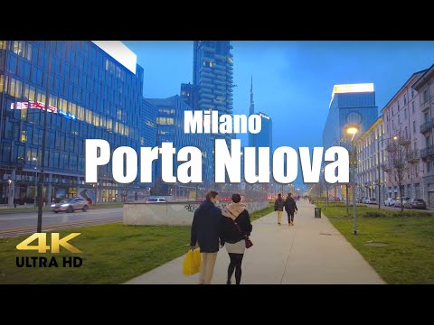 PORTA NUOVA AT NIGHT: Walking Around the City like a Local | Porta Nuova to Centrale | 4K-UHD 2021