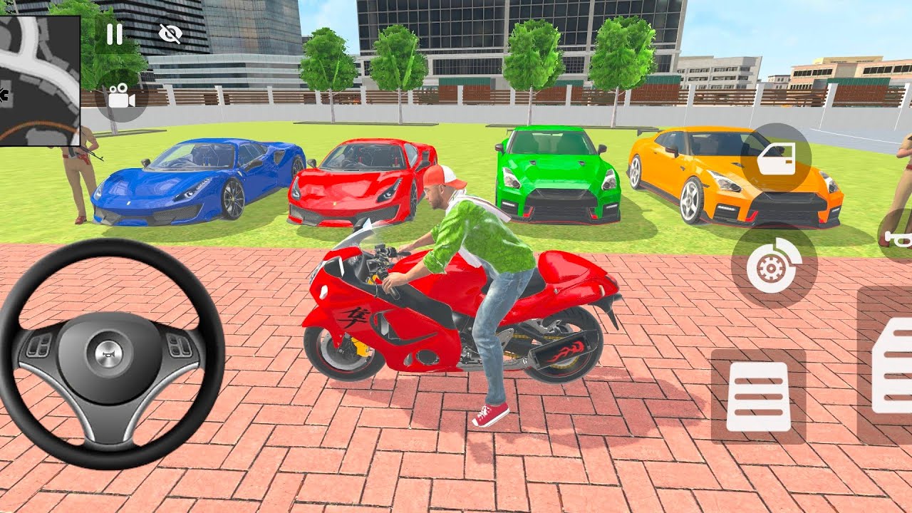 🎮 Franklin order by 2️⃣ Nissan GTR 2️⃣ Ferrari in Indian 🇮🇳 bike Thief Auto simulator🎮