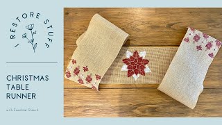 Create a Christmas Table Runner with Essential Stencil