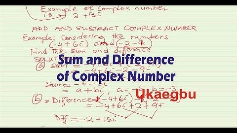 Sum and Difference of Complex Number