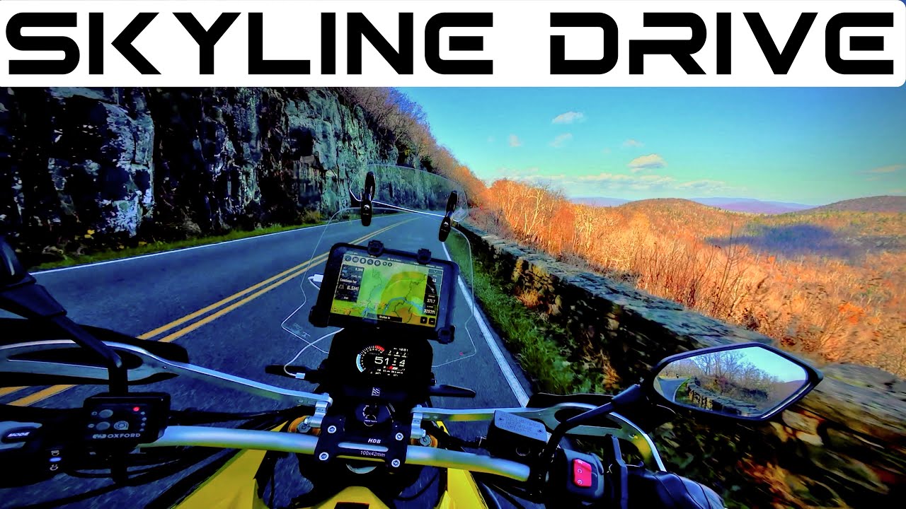 Suzuki V-Strom 800 DE | Yoshimura Exhaust | Skyline Drive Part 2 | Adventure Motorcycle ride | 4K |
