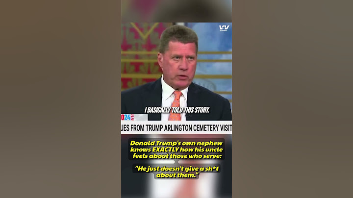 Donald Trump's Own Nephew Knows EXACTLY How His Uncle Feels About Those Who Serve!