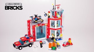 Lego City 60215 Fire Station Speed Build with Light and Sound Brick