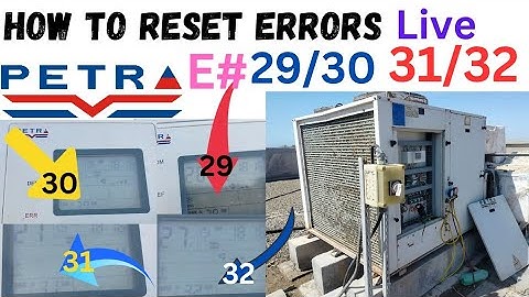 Petra package AC ERRORS E#29/30/31/32 KO reset kaise karte Hai practical video #Hindi & urdu live v