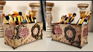 Double decoupage/Vintage organizer from recycled packaging/Diy ideas by Kitty Ideas 28,022 views 1 month ago 8 minutes, 27 seconds